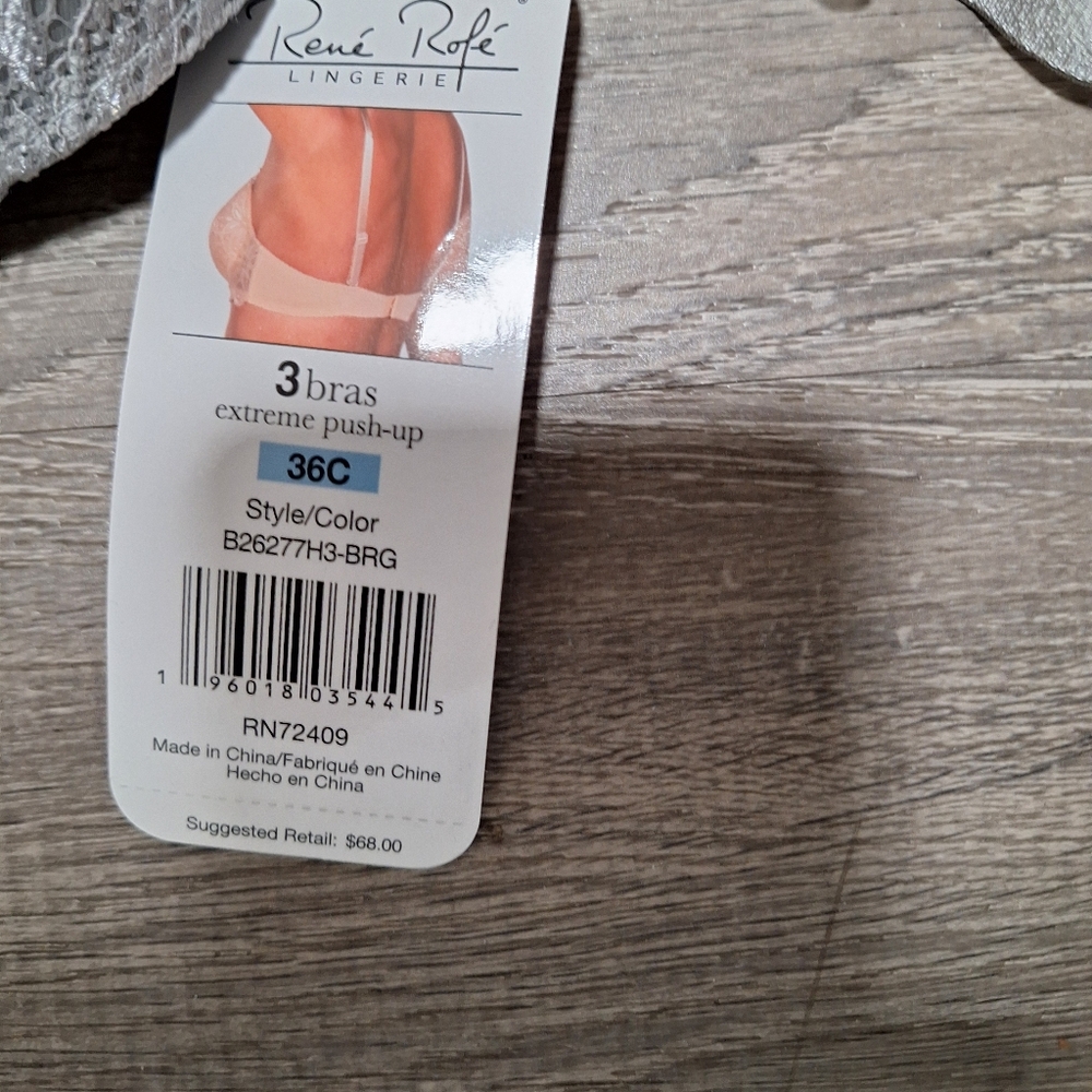 NWT René Rofé 36C Extreme Push-Up Lace Bra Set – Lot of 3 - Picture 5 of 8